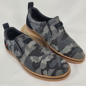 Xtratuf Men's Canvas Sharkbyte Deck Shoe - Black Camo Size 9.5M New In Box
